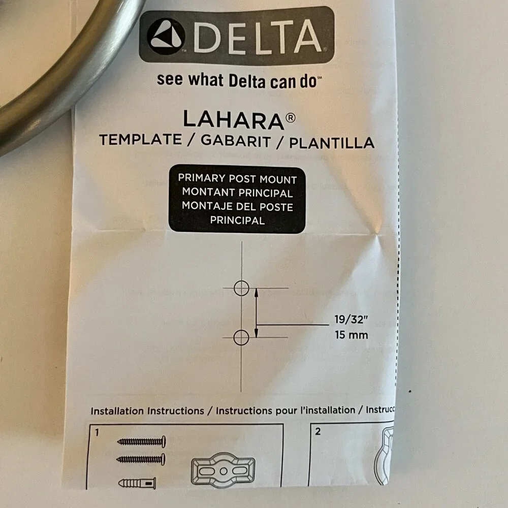 Delta Lahara Towel Ring Brushed Nickel –‎ Open Box, Complete Hardware